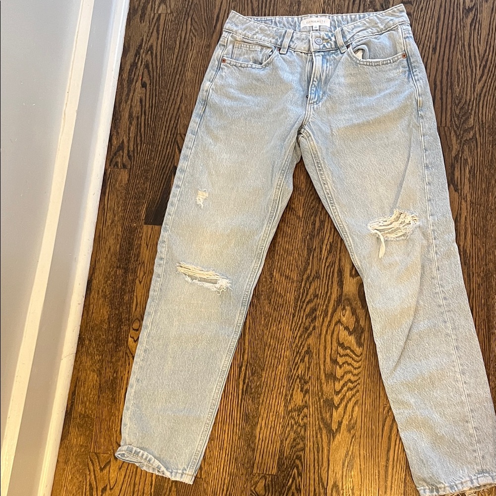 Dynamite Light Blue Distressed Jeans